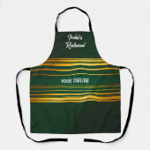 Linnen Luxe Trendy Groen Goud Textuur Collectie Schort (Voorkant)