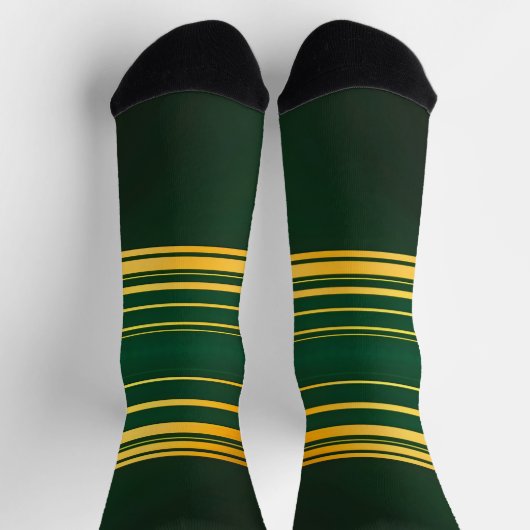 Linnen Luxe Trendy Groen Goud Textuur Collectie Sokken (Top)