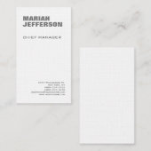 Linnen Modern Bold Minimalist Professional Visitekaartje (Voorkant / Achterkant)