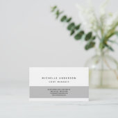 Linnen Modern Eenvoudig Professioneel Minimalist Visitekaartje (Staand voorkant)