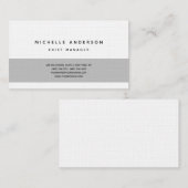 Linnen Modern Eenvoudig Professioneel Minimalist Visitekaartje (Voorkant / Achterkant)