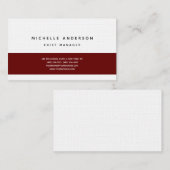 Linnen Modern Eenvoudig Professioneel Minimalist Visitekaartje (Voorkant / Achterkant)