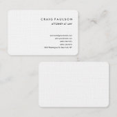 Linnen Modern Elegant Plain Professionele Minimali Visitekaartje (Voorkant / Achterkant)