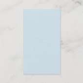 Linnen Modern Minimalist Professional Plain Blue Visitekaartje (Achterkant)