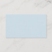 Linnen Modern Minimalist Professional Plain Blue Visitekaartje (Achterkant)