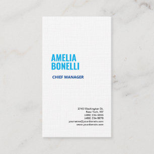 Linnen Modern Minimalist Professioneel Blauw Wit Visitekaartje