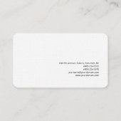 Linnen Modern minimalistisch effen wit Visitekaartje (Achterkant)