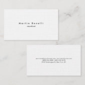 Linnen Modern Minimalistisch Gewoon Eenvoudig Visi Visitekaartje (Voorkant / Achterkant)