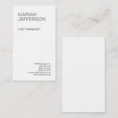 Linnen Modern Minimalistisch Professioneel Visitekaartje (Voorkant / Achterkant)