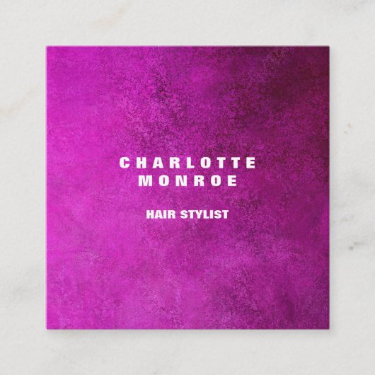 Linnen Modern Minimalistisch Professioneel Vrouwel Vierkante Visitekaartje (Voorkant)