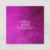 Linnen Modern Minimalistisch Professioneel Vrouwel Vierkante Visitekaartje (Achterkant)