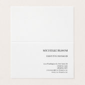 Linnen Modern Plain Eenvoudig Minimalistisch Visitekaartje (Buitenkant ongevouwen)