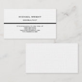 Linnen Modern Plain Eenvoudige Aantrekkelijke Mini Visitekaartje (Voorkant / Achterkant)