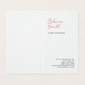 Linnen moderne minimalistische professionele kalli visitekaartje (Buitenkant ongevouwen)