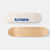 Linnen Moderne Naam | Klassiek Trendy Persoonlijk Skateboard (Horizontaal)