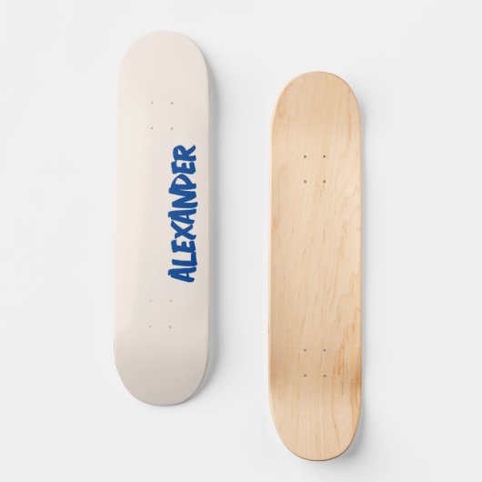 Linnen Moderne Naam | Klassiek Trendy Persoonlijk Skateboard (Voorkant)
