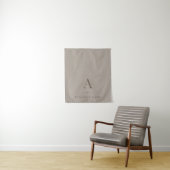 Linnen Monogram Zakelijke Tafel Runner Banner Wandkleed (In situ)