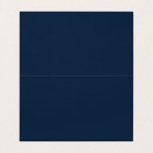 Linnen Navy Blue Zwart Elegant Plain Professional Visitekaartje (Binnenkant ongevouwen)