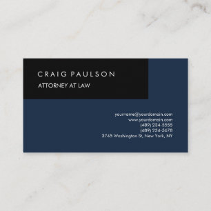 Linnen Navy Blue Zwart Elegant Plain Professional Visitekaartje