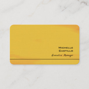 Linnen Oranje Geel Effen Minimalistisch Visitekaartje