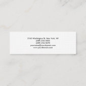 Linnen papier Slim Skinny Modern Visitekaartje (Achterkant)