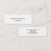 Linnen papier Slim Skinny Modern Visitekaartje (Voorkant / Achterkant)