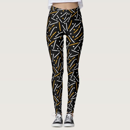 Linnen Patroon 4 Leggings (Voorkant)