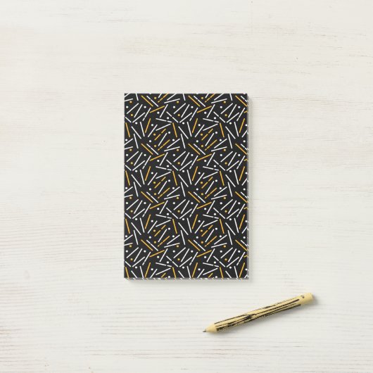 Linnen Patroon 4 Post-it® Notes (Op bureau)