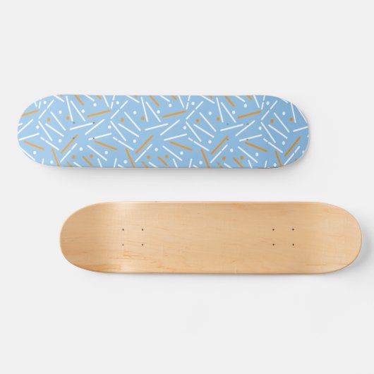 Linnen Patroon 6 Persoonlijk Skateboard (Horizontaal)