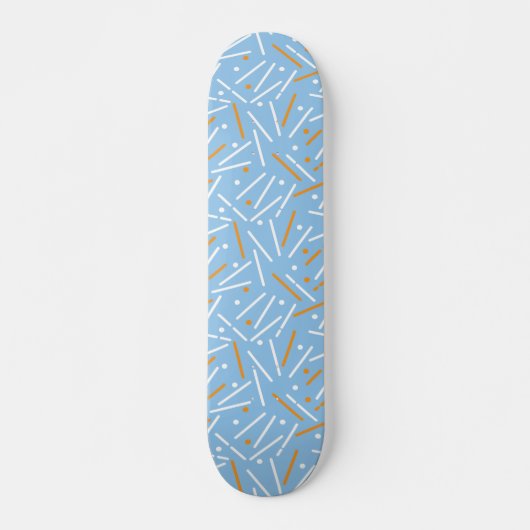 Linnen Patroon 6 Persoonlijk Skateboard (Voorkant)