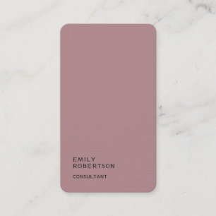 Linnen Plain Dusty Roos Trendy Modern Minimalist Visitekaartje