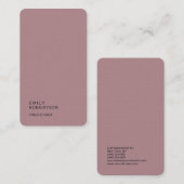 Linnen Plain Dusty Roos Trendy Modern Minimalist Visitekaartje (Voorkant / Achterkant)
