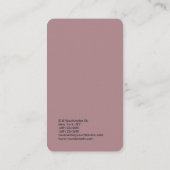 Linnen Plain Dusty Roos Trendy Modern Minimalist Visitekaartje (Achterkant)