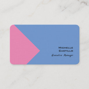 Linnen Plain Minimalist Pink Blue Visitekaartje