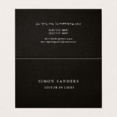 Linnen Plain Unieke Minimalistische Smoky Black Visitekaartje (Buitenkant ongevouwen)