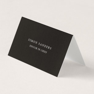 Linnen Plain Unieke Minimalistische Smoky Black Visitekaartje