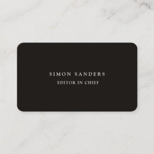 Linnen Plain Unieke Minimalistische Smoky Black Visitekaartje