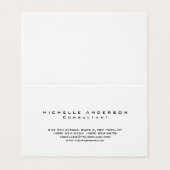 Linnen Plain Wit Eenvoudige Professionele Minimali Visitekaartje (Buitenkant ongevouwen)