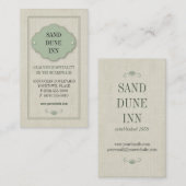 Linnen plaque gastvrijheid visitekaartje (Voorkant / Achterkant)