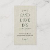 Linnen plaque gastvrijheid visitekaartje (Achterkant)