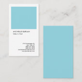 Linnen Professioneel Exclusief Speciaal Blauw Wit Visitekaartje (Voorkant / Achterkant)