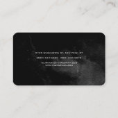 Linnen Professioneel Grijs Zwart Modern Minimalist Visitekaartje (Achterkant)