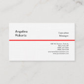 Linnen professionele vlakke minimalistische rood w visitekaartje (Voorkant)