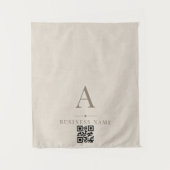Linnen QR-code tafelbanner Wandkleed (Voorkant)