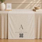 Linnen QR-code tafelbanner Wandkleed