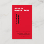 Linnen Rood Modern Professioneel Minimalist Visitekaartje (Voorkant)