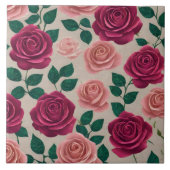 Linnen Rozen Mooi modern Collectie Tegeltje (Voorkant)