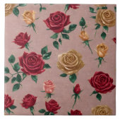 Linnen Rozen Mooi Populair Collectie Tegeltje (Voorkant)