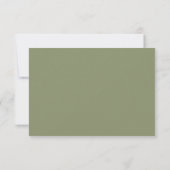Linnen & Saliegroen met QR-code Boho Minimalist RSVP Kaartje (Achterkant)