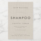 Linnen Shampoo Zakelijk Branding Etiket (Enkel label)
